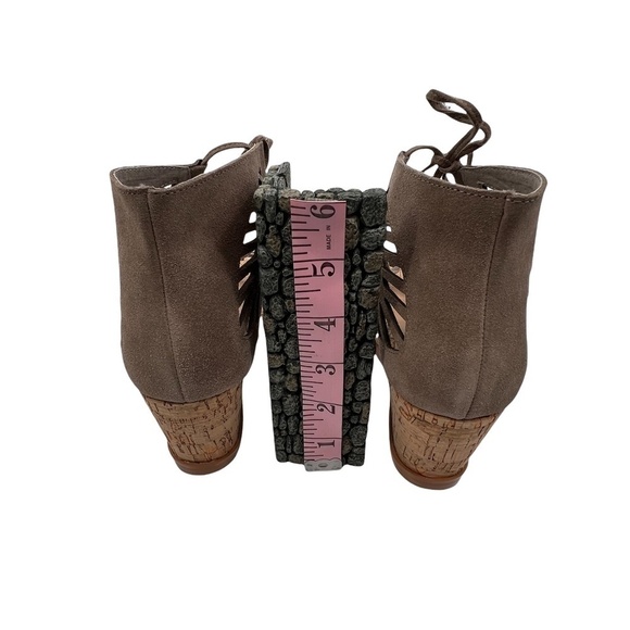 Tan Lace Up Loraine Open Toe Wedge Sandals Size 8 Women’s - Picture 5 of 6